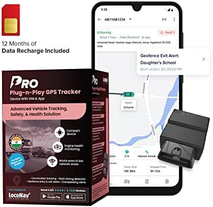 LocoNav Pro - OBD GPS Tracker for Car | Wireless, Plug and Play Device ...