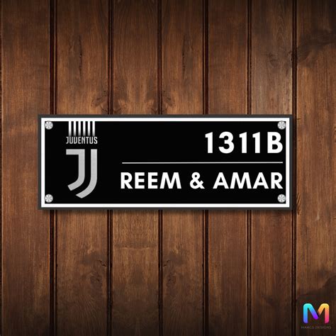 Sports Collection - Juventus Name Plate | Premium Custom Name Plate fo ...