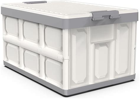 Buy Collapsible Storage Bins with Lids, 30L Folding Plastic Lidded ...