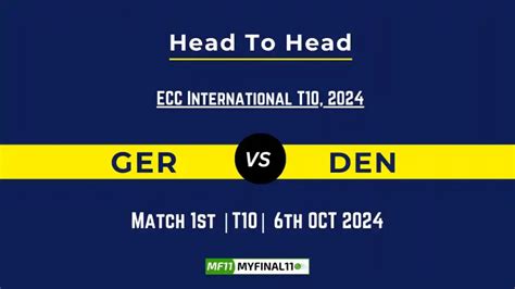 GER vs DEN Player Battle, Head to Head Team Stats, Record