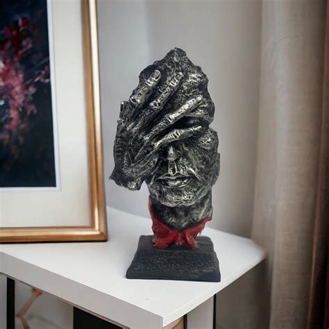 Abstract The Thinker Statue Keep Silence Statue for Home Decor H- 27 c ...