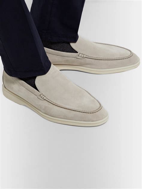 LORO PIANA Summer Walk Suede Loafers for Men | Mens suede loafers ...