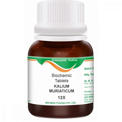 BUY Bio India Kalium Muriaticum 12X 25g DISCOUNT 55% OFF CoD | Homeonherbs