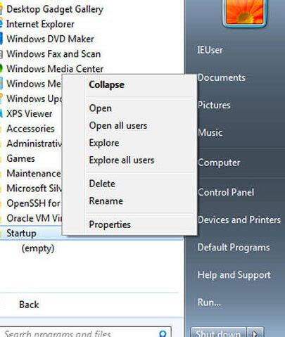 Configurar Inicio Programas Windows 的图像结果