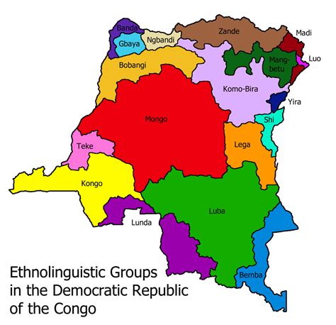 simple ethnolinguistic map of the DRC (OC) : r/MapPorn