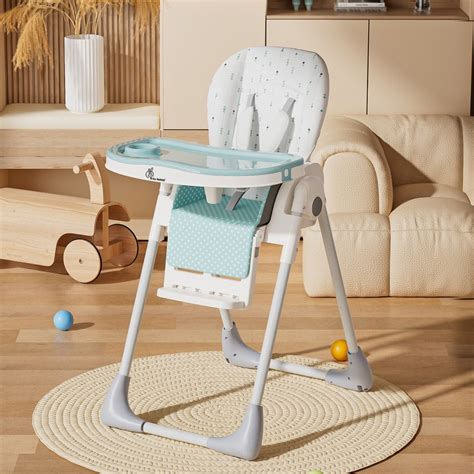 Marshmallow Lite Baby High Chair - 6 Level Height Adjustment