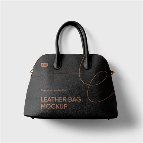 Top View of a Leather Bag Mockup Free Download | Resource Boy