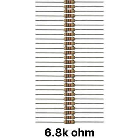 50 piece of 6.8k (6k8) ohm Resistor