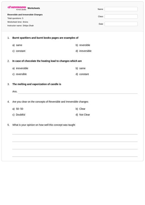 50+ Classification and Changes worksheets for Class 4 on Wayground ...