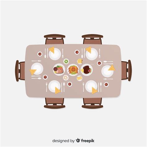 3d round dining table top view Vectors - Download Free High-Quality ...