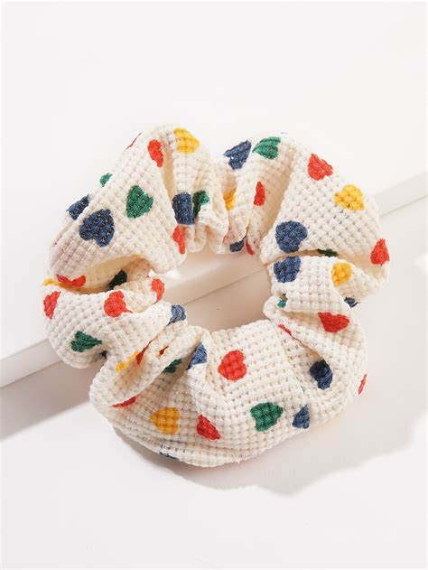 Heart Print Scrunchie | Print scrunchie, Hair accessories boho ...