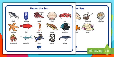 Under the Sea Word Mat - Writing Aid - Primary Resources