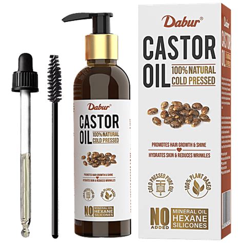 Buy Dabur Castor Oil - 100% Natural, Cold-Pressed, Hydrates Skin ...