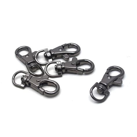 Antrader 2/5 Inch Inside Diameter D Ring Lobster Claw Clasps Swivel Eye ...