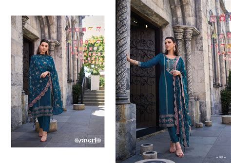 Zaveri Jil Mil Embroidery Work Designer Readymade Collection