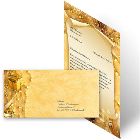 Briefpapier Sets FROHE WEIHNACHTEN Briefpapier Set, 20 tlg. DIN A4