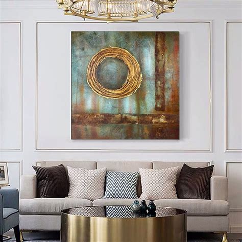 Oil Painting Handmade Big Size Painting Hand Painted Wall Art Gold ...