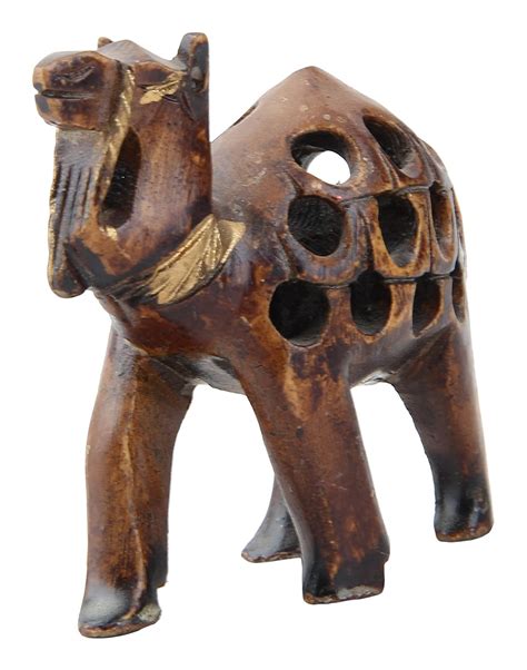 Mittal Handicraft Wooden Camel Figurine (5 cm x 3 cm x 5 cm, Brown ...