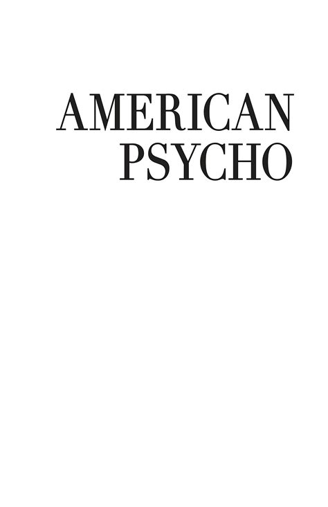 SOLUTION: American psycho book - Studypool
