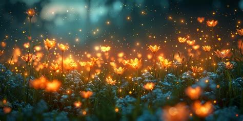 Fireflies illuminate the night air tracing constellations with their ...