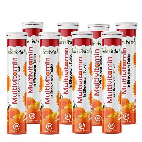 Inteveda Multivitamin Effervescent Tablets for Women & Men with ...