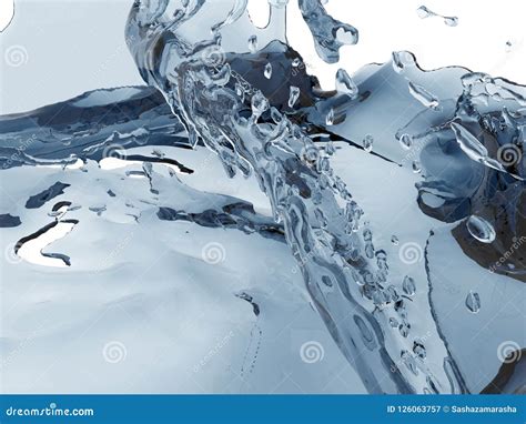 Splashing Blue Sparkling Pure Water. Abstract Nature Background Stock ...
