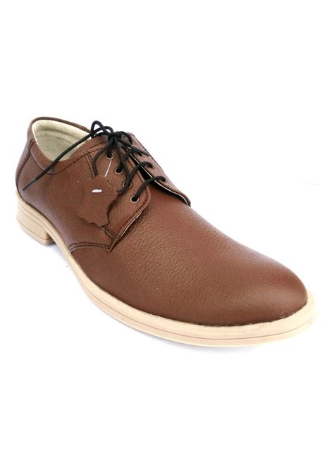 Get Textured Brown Leather Heeled Formal Shoes at ₹ 1800 | LBB Shop