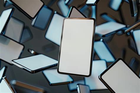 Social media multi screens mockup falling | Premium AI-generated image