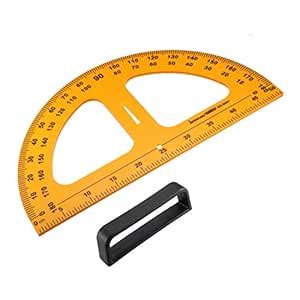 uxcell Geometry Measurement Tool Plastic Protractor Angle Finder 0-180 ...