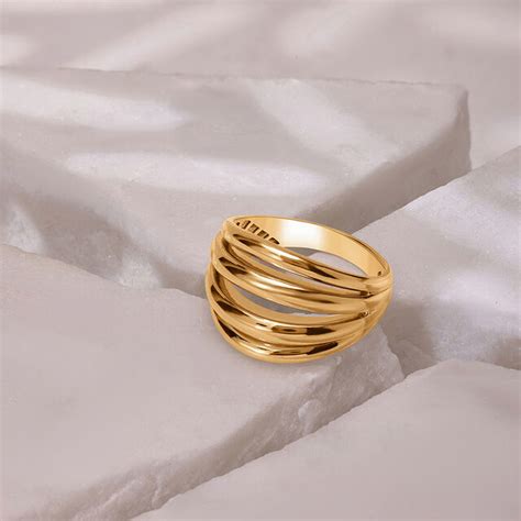 Chic Layers 18KT Gold Finger Ring