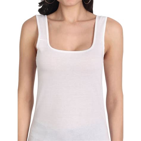 Women's Regular Fit Wide Strap Sleeveless Cotton Camisole Slip ...