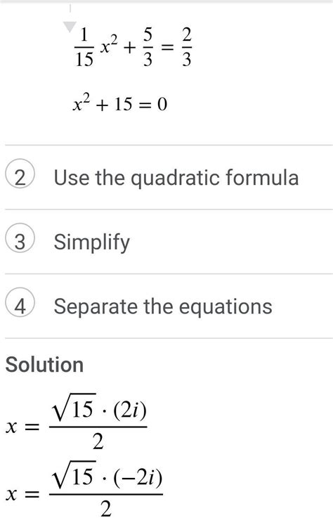 1/15 x² + 5/3 = 2/3ps: plz explain the step where you change the ...