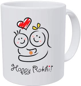blinkNshop Rakhi Coffee 325 ml for brother sister Rakshabandhan Ceramic ...