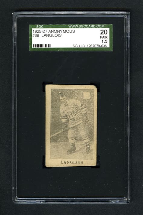 Lot Detail - 1925-27 Anonymous SGC-Graded New York Rangers / Americans ...