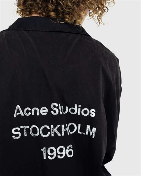 Acne Clothing Logo Acne Studios Dark Green Logo Neck T Shirt ACNE