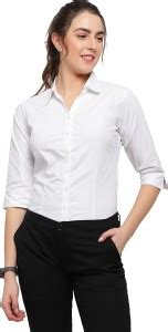 Blue Ronin Women Solid Casual White Shirt - Buy Blue Ronin Women Solid ...