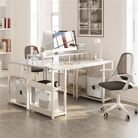 Buy ODK 48 inch Computer Desk with Monitor Shelf and Storage Shelves ...