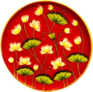 theartefact Wall hanging handmade MDF plate (Pichwai painting) Natural ...