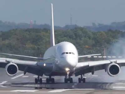 Pilots skilfully manage to land an Emirates A380 as it sways violently ...
