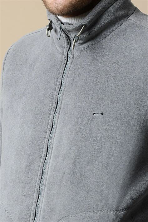 Buy Men's Grey Fleece Jacket with Zip-Up Front by Fort Collins, Online ...