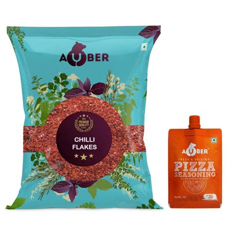 Auber Foods Red Chilli Flakes 1Kg + Pizza Seasoning Herb 20gm (Buy 1 ...