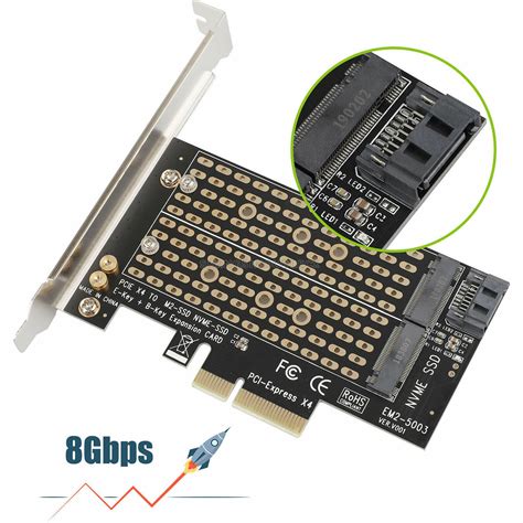 M.2 NGFF to SATA Dual SSD PCI PCIe x4 x8 x16 NVMe India | Ubuy