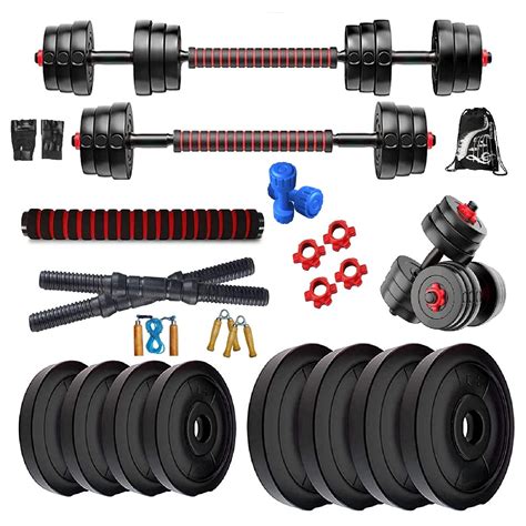 Buy Bodyfit Adjustable Dumbbell Set Combo Kit, Gym Set Strength ...
