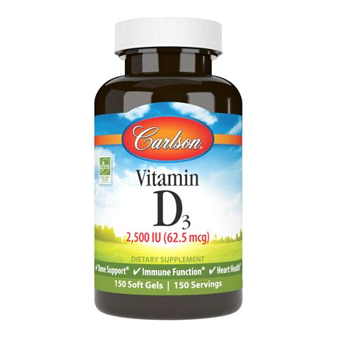 Vitamin D3 2,500 IU (62.5 mcg) | Bone & Immune Health