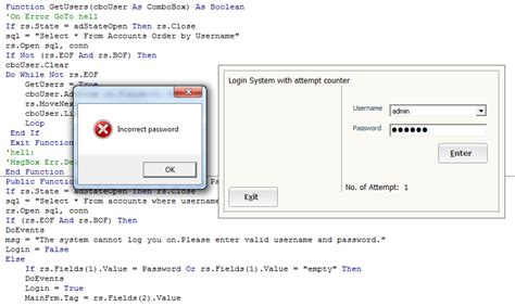 Image result for Visual Basic Code About Log In