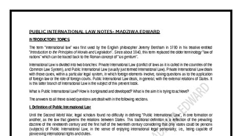 PUBLIC INTERNATIONAL LAW 101: INTRODUCTORY TOPICS AND CONCEPTS - Studocu