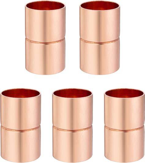 Amazon.com: ZOWZEA Straight Coupling Copper Fittings 1/2 Inch Copper ...