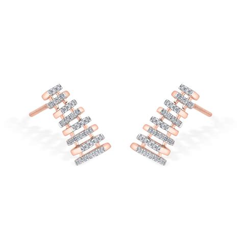 Arinya Grille Rose Gold Diamond Earring – PNG Jewellers