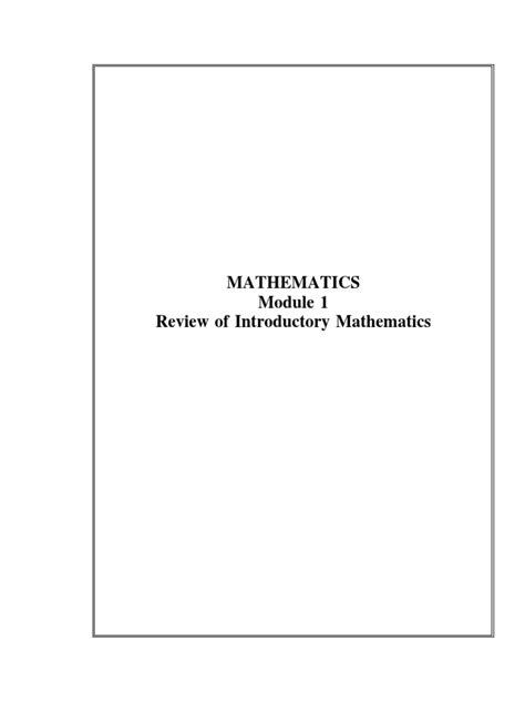 Image result for Mathematics 1 Module 1