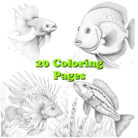 Tropical Fish Coloring Pages, Fish Coloring Sheets, Exotic, Coral Reef ...